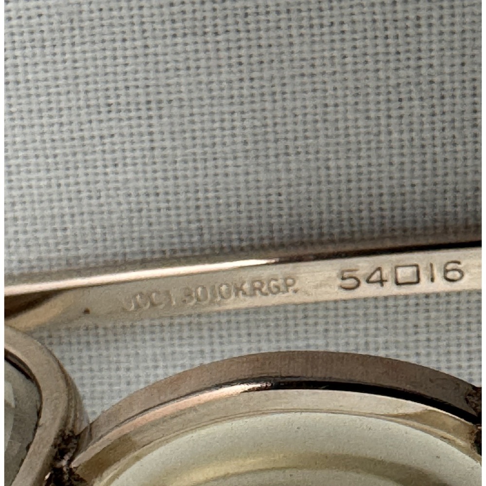 Vtg eyeglasses frames Universal 1/30 10k rgp 5 3/4 Gold Aviator - Picture 11 of 13